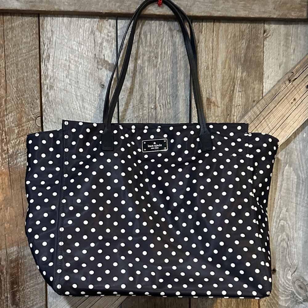 kate spade Black and White Polka Dot Tote